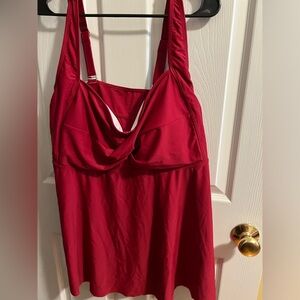 Maroon bathing suit top size 24